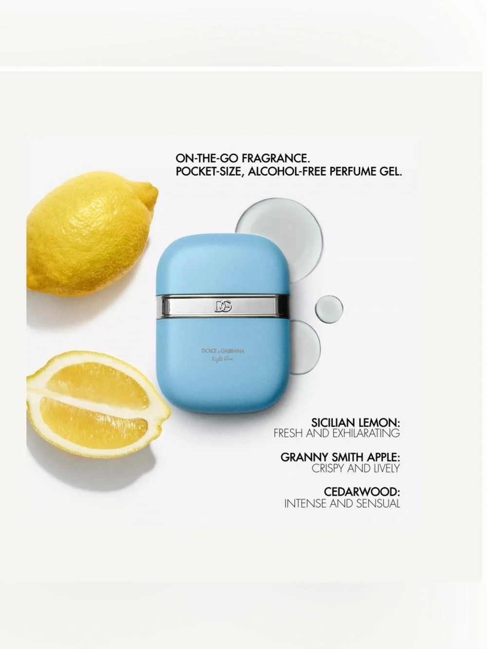 Dolce&Gabbana Light Blue Perfume Gel with pouch and make up bag